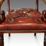 Pair of 19thc. mahogany  arm-chairs - Image 7