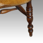 Pair Victorian Yew Broad Arm Windsor chairs - Image 10