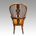 Pair Victorian Yew Broad Arm Windsor chairs - Image 6