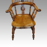 Pair Victorian Yew Broad Arm Windsor chairs - Image 5