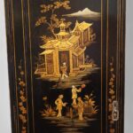 Pair of black lacquer Chinoiserie cupboards - Image 5
