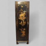 Pair of black lacquer Chinoiserie cupboards - Image 4