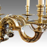 Pair of antique bronze chandeliers - Image 9