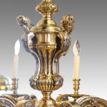 Pair of antique bronze chandeliers - Image 5