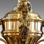 Pair of antique bronze chandeliers - Image 6