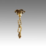 Pair of antique bronze chandeliers - Image 3
