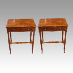 Pair of burr elm end tables