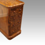 Pair of Victorian burr walnut bedside chests - Image 3
