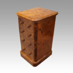 Pair of Victorian burr walnut bedside chests - Image 5