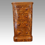 Pair of Victorian burr walnut bedside chests - Image 2
