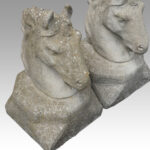 Pair of horsehead column tops - Image 2