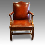 Superb pair of leather Gainsborough chairs - Image 2