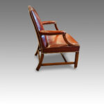 Superb pair of leather Gainsborough chairs - Image 6