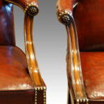 Superb pair of leather Gainsborough chairs - Image 5