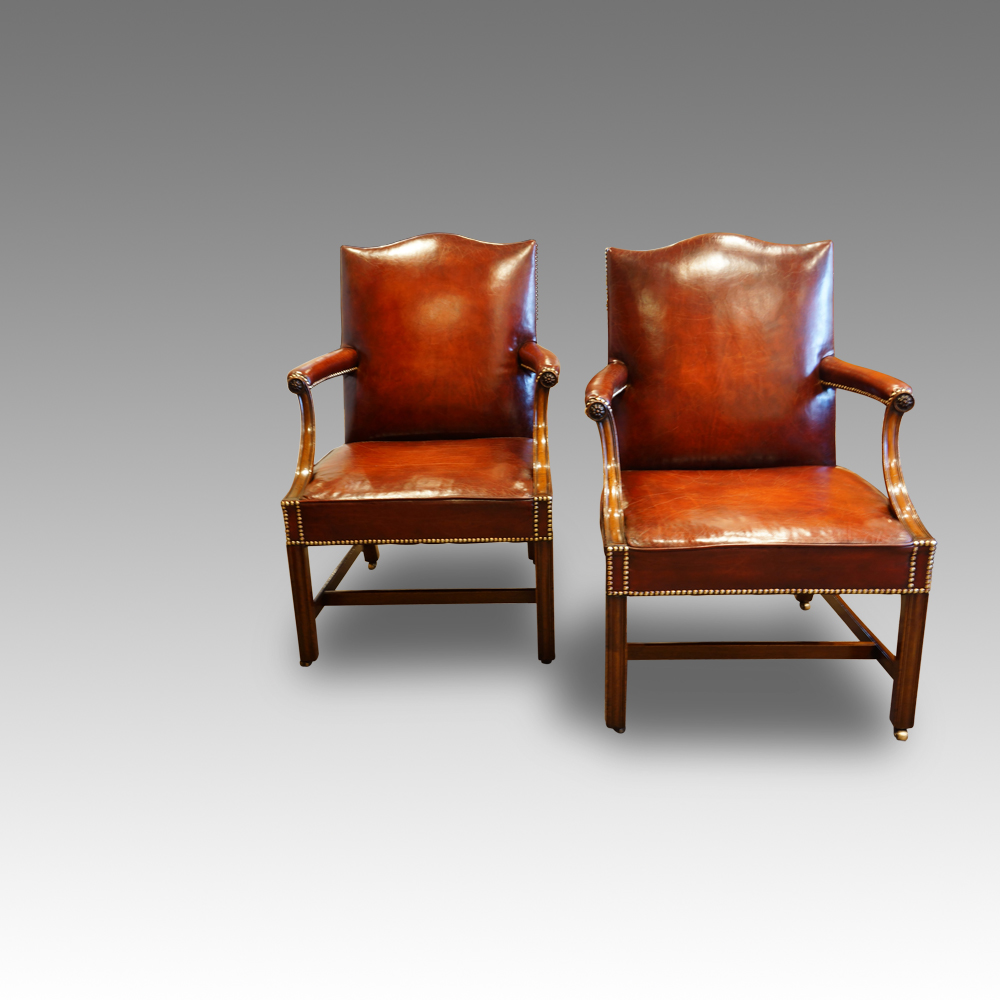 Pair-of-leather-Gainsborough-library-chairs9.jpg Superb pair of leather Gainsborough chairs - Image 1