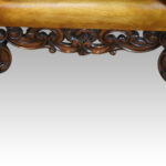 Pair of leather William and Mary style wing chairs - Image 4