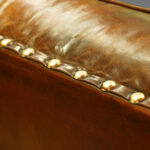 Pair of Edwardian leather club easy chairs - Image 11
