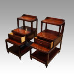 Pair of mahogany bedside tables - Image 2