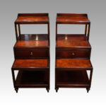 Pair of mahogany bedside tables - Image 3