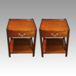 Pair of mahogany end tables