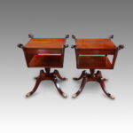 Pair of mahogany sofa end tables