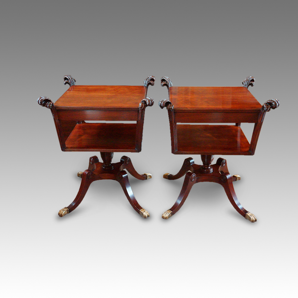 Pair-of-mahogany-sofa-end-tables.jpg Pair of mahogany sofa end tables - Image 1