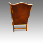 Pair of Georgian style leather wing-chairs Now Sold - Image 6