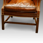 Pair of Georgian style leather wing-chairs Now Sold - Image 5