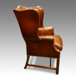 Pair of Georgian style leather wing-chairs Now Sold - Image 3
