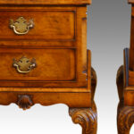 Pair of walnut bedside cabinets - Image 7