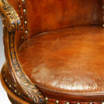 Pair of Edwardian walnut tub chairs - Image 5