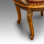 Pair of Edwardian walnut tub chairs - Image 6