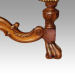 Pair of large leather wing back chairs - Image 4