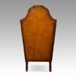 Pair of large leather wing back chairs - Image 8