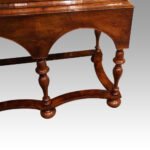 Queen Anne walnut drinks cabinet on stand - Image 8