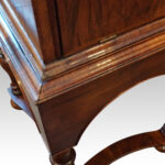 Queen Anne walnut drinks cabinet on stand - Image 7
