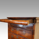 Queen Anne walnut drinks cabinet on stand - Image 6