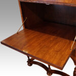 Queen Anne walnut drinks cabinet on stand - Image 4