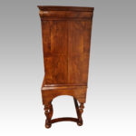 Queen Anne walnut drinks cabinet on stand - Image 9