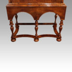 Queen Anne walnut drinks cabinet on stand - Image 2