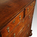 Queen Anne oak and burr elm chest - Image 2