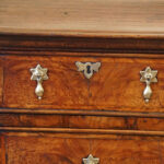 Queen Anne oak and burr elm chest - Image 6