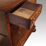 Queen Anne oak and burr elm chest - Image 7