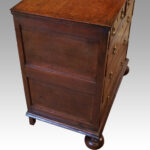Queen Anne oak and burr elm chest - Image 9