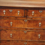 Queen Anne oak and burr elm chest - Image 10
