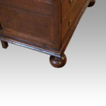 Queen Anne oak and burr elm chest - Image 12