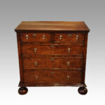 Queen Anne oak and burr elm chest