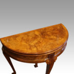 Queen Anne style demi lune card table - Image 3