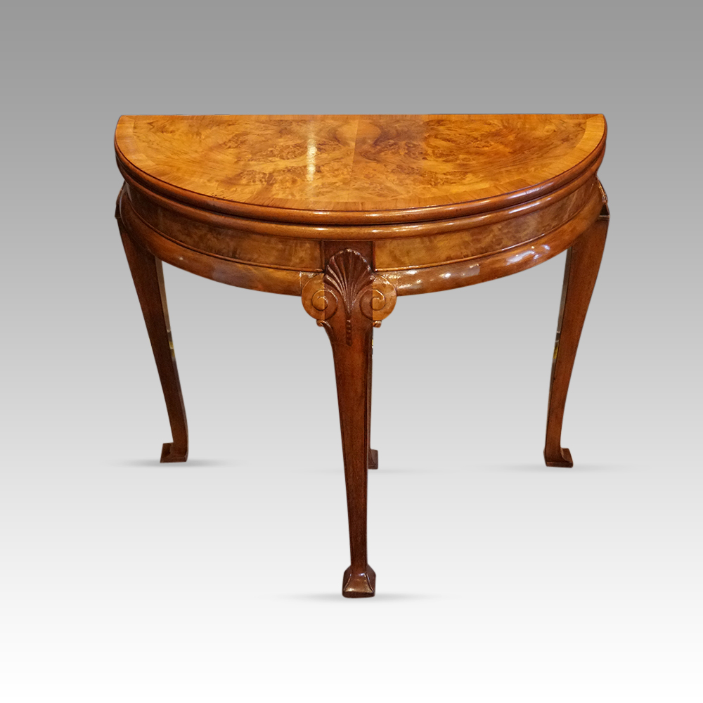Queen-Anne-style-demi-lune-cardtable.jpg Queen Anne style demi lune card table - Image 1