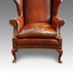 Queen Anne style  leather Wing-chair Now Sold - Image 11